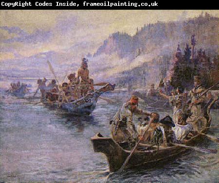 Charles M Russell Lewis and Clark on the Lower Columbia